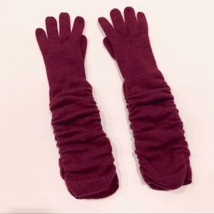 New Club Monaco Lambswool Angora ruched gloves
